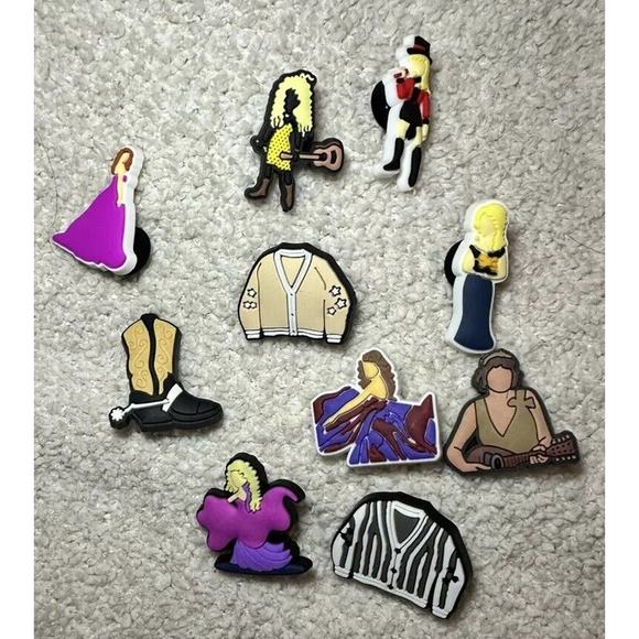 Complete 10 Piece Taylor Devotee Inspired Croc Shoe Charm Set - Picture 1 of 1